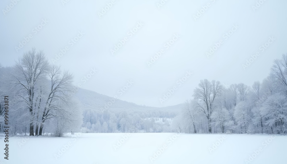 Wintry serenity in a snowcovered landscape Wintry serenity in a snowcovered landscape