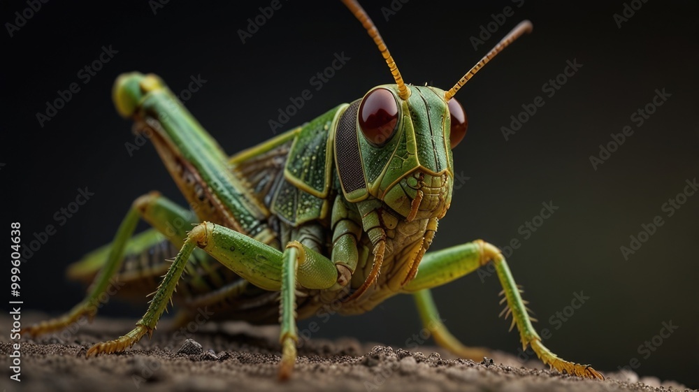 grasshopper over a blurry background grasshopper over a blurry background