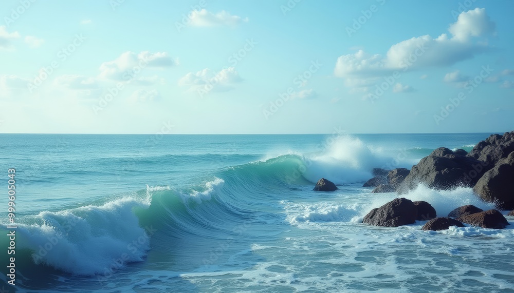 Fototapeta premium Epic Ocean Wave Powerful and Majestic