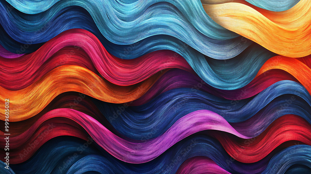 Abstract background of colorful wavy lines. Abstract background of colorful wavy lines.