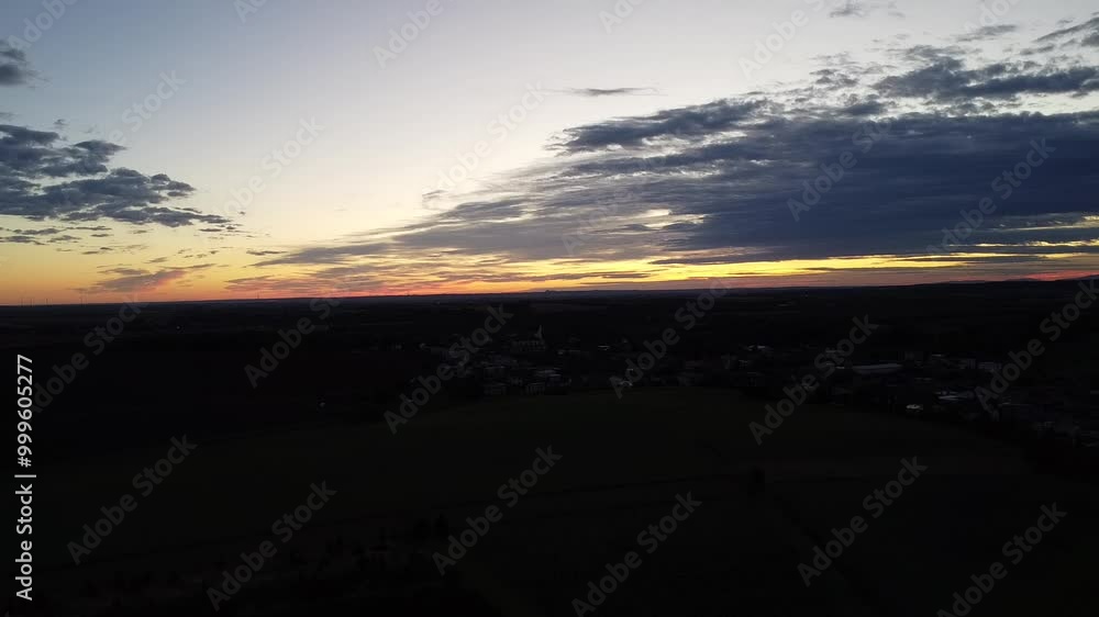 Aerial Drone View of the Czech Countryside at Sunrise Aerial Drone View of the Czech Countryside at Sunrise