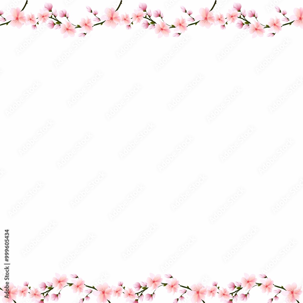 frame of flowers seamless pattern with birds and flowers frame of flowers seamless pattern with birds and flowers