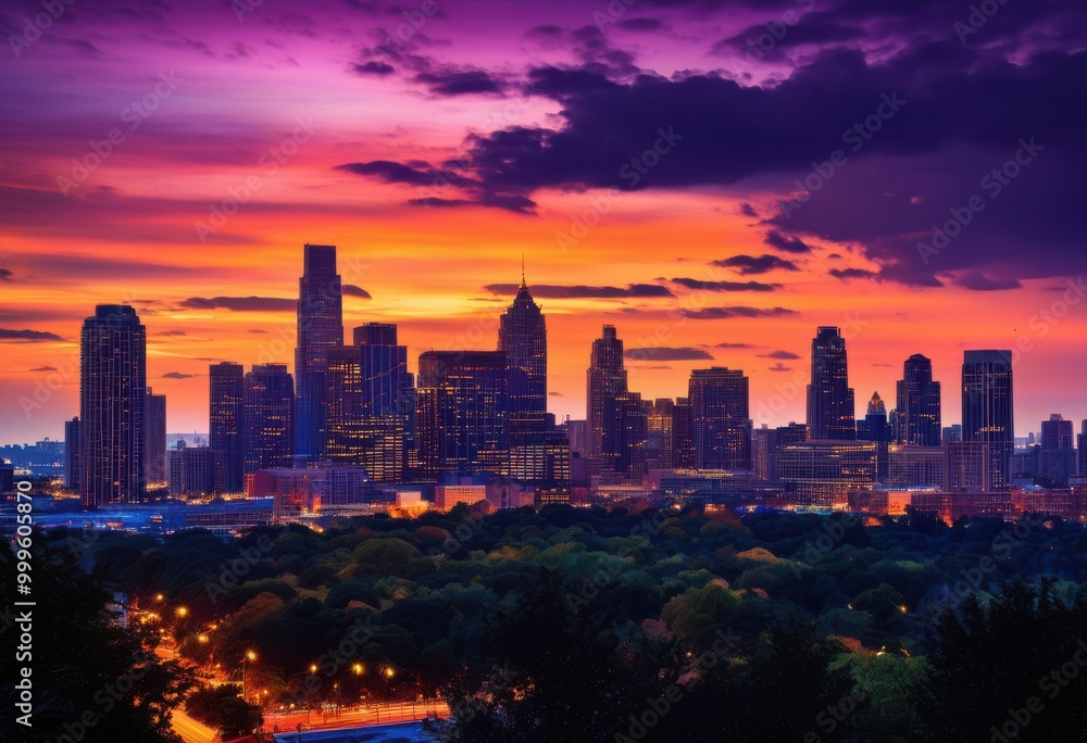 vibrant city skyline silhouette dusk featuring intricate patterns dynamic colors, architecture, buildings, urban, landscape, scenery, horizon, lights vibrant city skyline silhouette dusk featuring intricate patterns dynamic colors, architecture, buildings, urban, landscape, scenery, horizon, lights