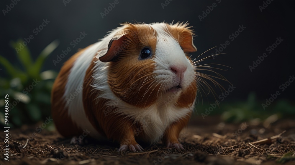 guinea pig over a blurry background guinea pig over a blurry background