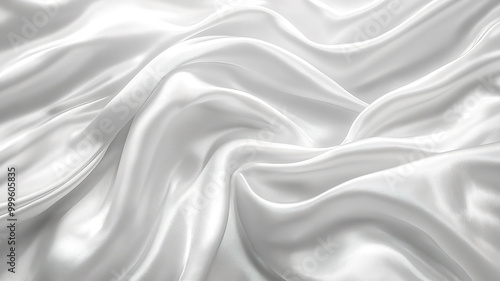 Abstract Background Featuring White Silk Fabric with a Liquid Glue Texture