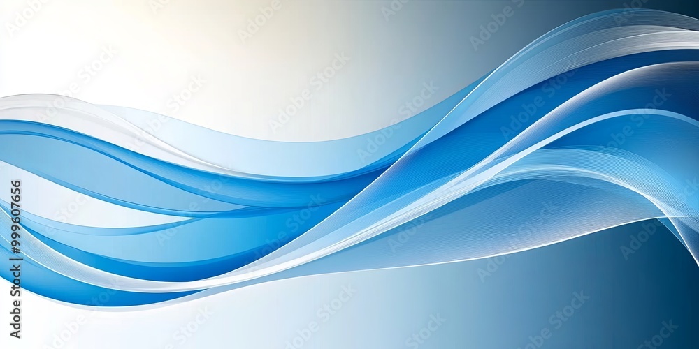 Abstract Blue and White Curved Lines Flowing on a Gradient Background Abstract Blue and White Curved Lines Flowing on a Gradient Background