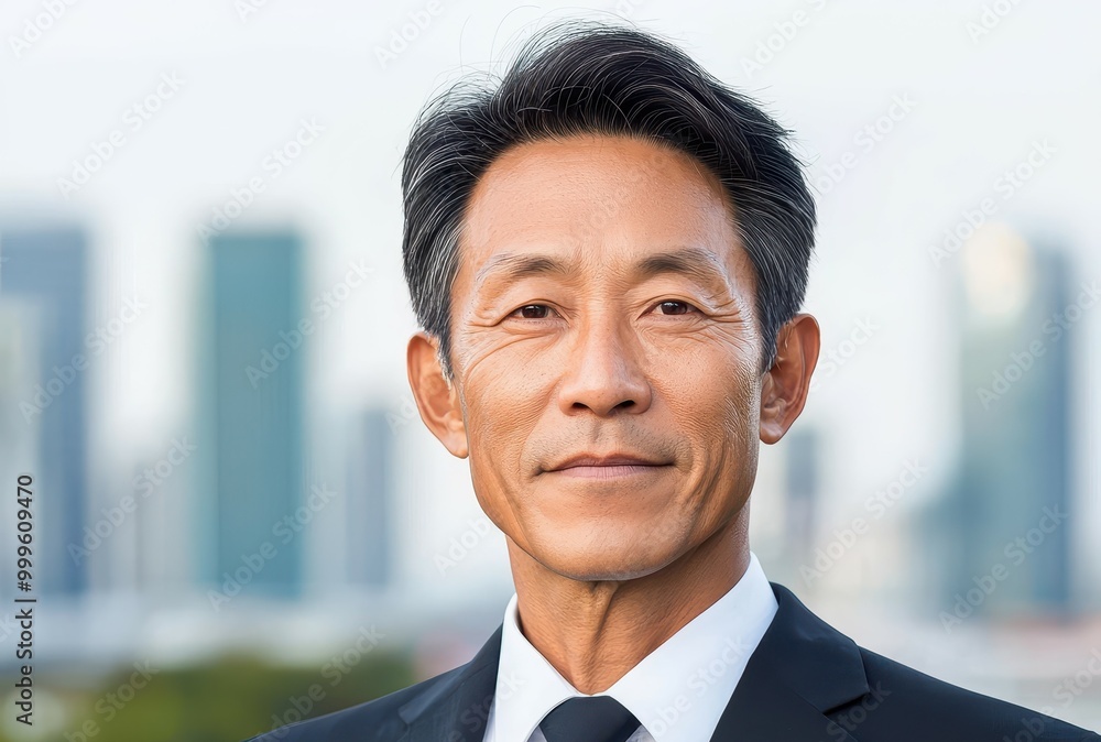 A confident professional man in formal attire stands against a city skyline, radiating determination and leadership. A confident professional man in formal attire stands against a city skyline, radiating determination and leadership.