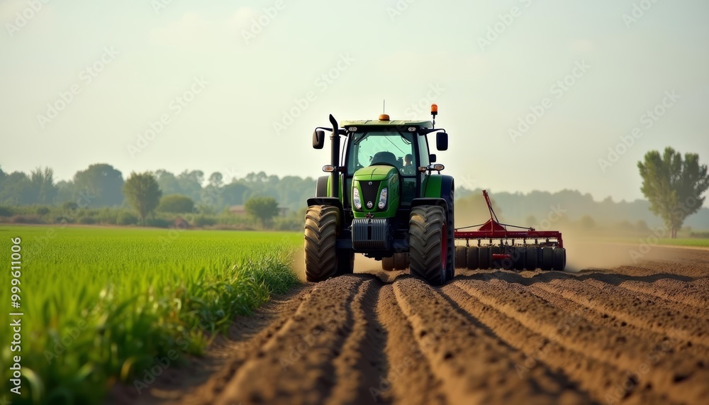 Obraz premium Farm life A tractors work in progress