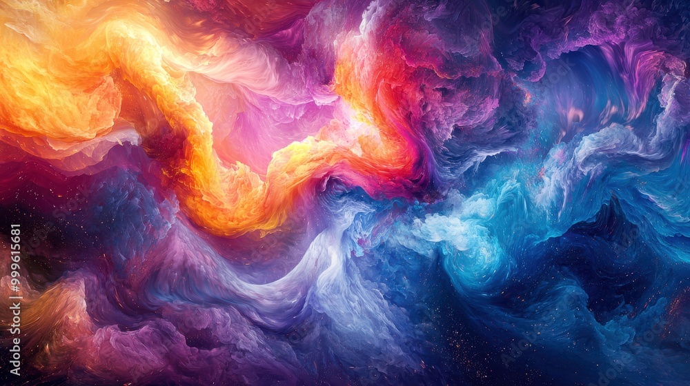 An art studio features an AI system generating abstract art, blending colors, shapes, and patterns on a digital canvas, showcasing stunning creativity and innovation An art studio features an AI system generating abstract art, blending colors, shapes, and patterns on a digital canvas, showcasing stunning creativity and innovation