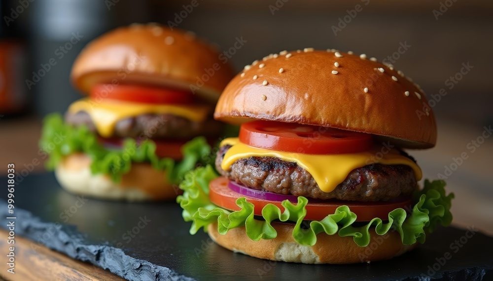 Deliciously stacked A tantalizing burger experience Deliciously stacked A tantalizing burger experience