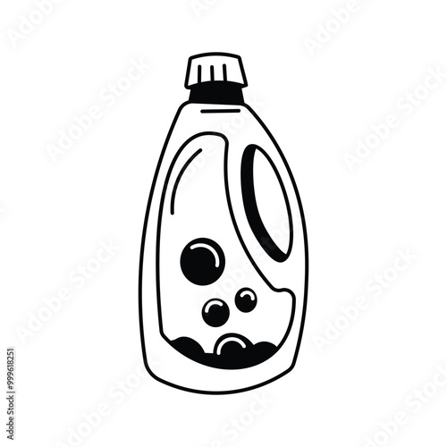 Grab this modern icon of liquid detergent bottle, ready to use vector