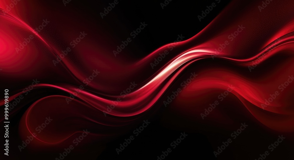 Obraz premium Dynamic Red Energy: Abstract Elegance and Movement in Dark Red