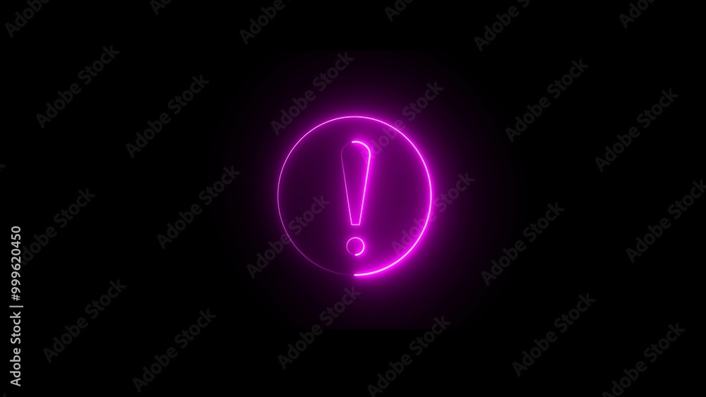Danger warning important sign on black background. Glowing neon line Exclamation mark in triangle icon isolated on black background. Danger warning important sign on black background. Glowing neon line Exclamation mark in triangle icon isolated on black background.