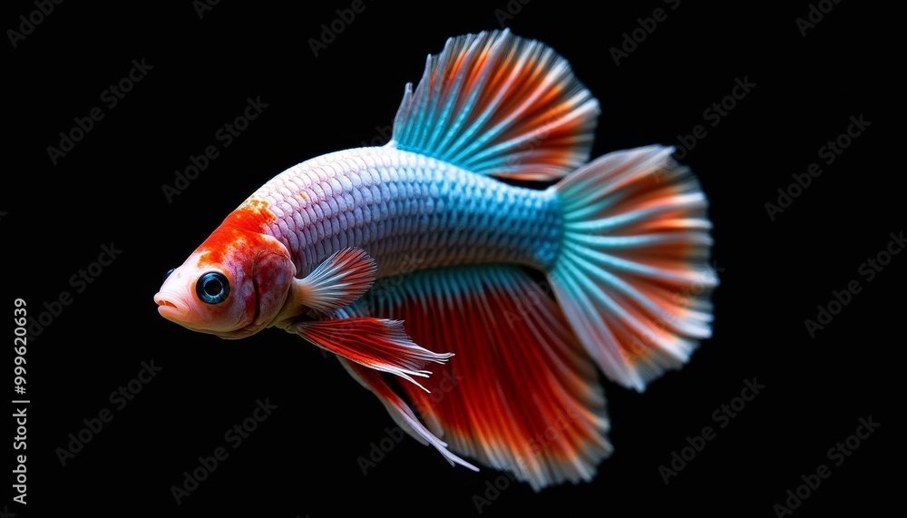 Vividly colored fish in motion Vividly colored fish in motion