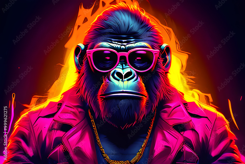 portrait of a monkey with a mask portrait of a monkey with a mask