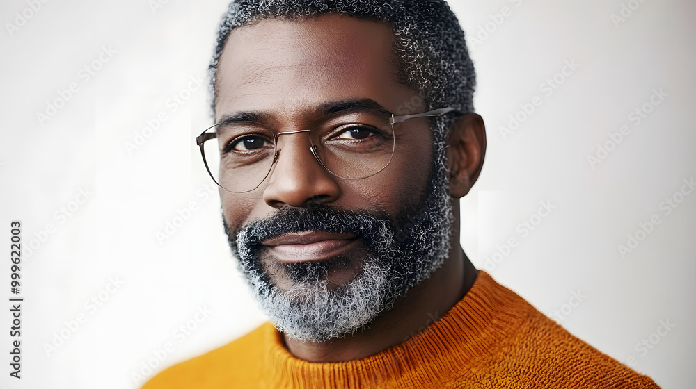 Mature Afro Black man portrait, for business profile, white background. Mature Afro Black man portrait, for business profile, white background.