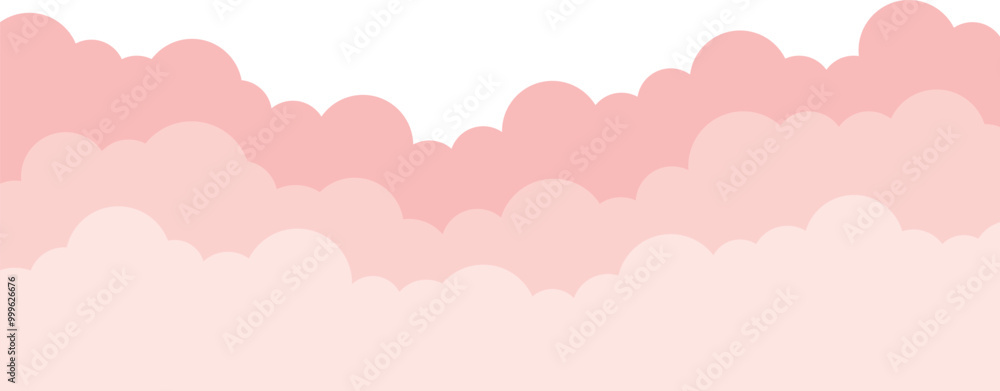 Pink clouds isolated on transparent background. Stylish flat design for banners, posters, cards, web banners. Vector illustration. Pink clouds isolated on transparent background. Stylish flat design for banners, posters, cards, web banners. Vector illustration.