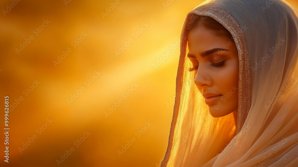 An elegant Indian woman in a simple white dress with brown skin. She wears a tiara and no other jewelry, with light splitting in the air and subtle tones of blue, silver, and yello An elegant Indian woman in a simple white dress with brown skin. She wears a tiara and no other jewelry, with light splitting in the air and subtle tones of blue, silver, and yello