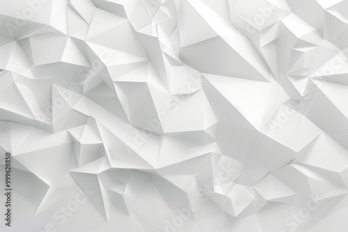 A collection of colorful paper triangles arranged on a clean white surface