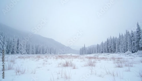  Winters embrace A serene snowy landscape