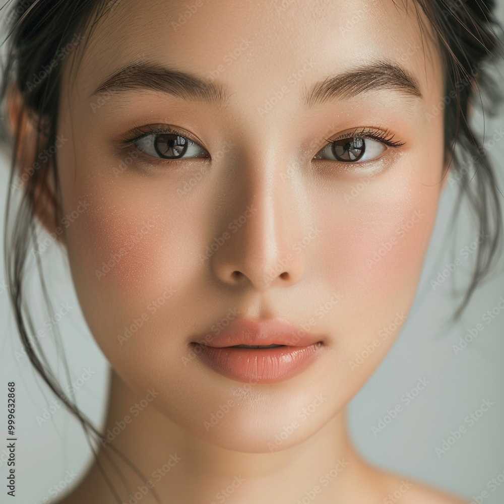 closeup portrait of young woman closeup portrait of young woman