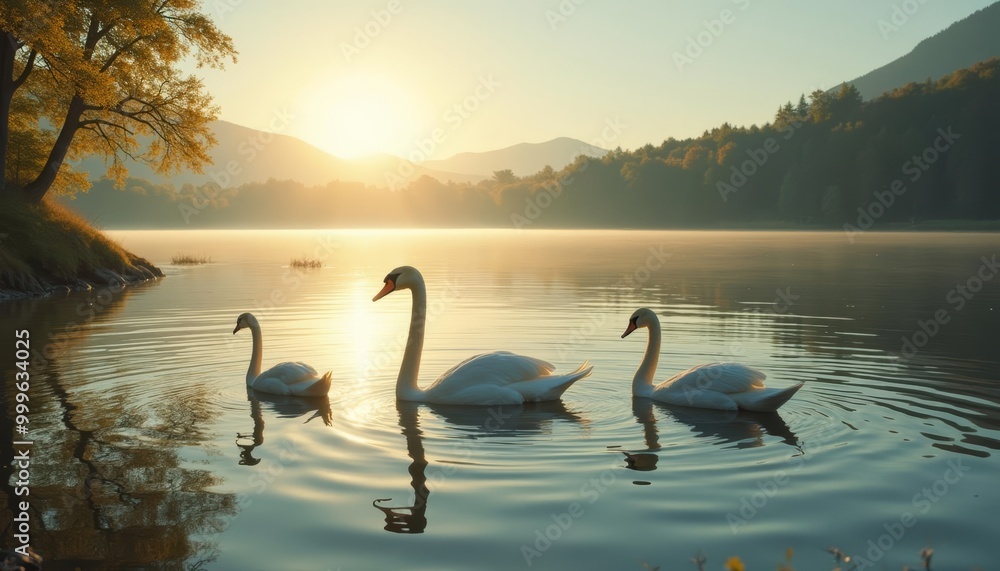 Fototapeta premium Peaceful serenity of natures dawn