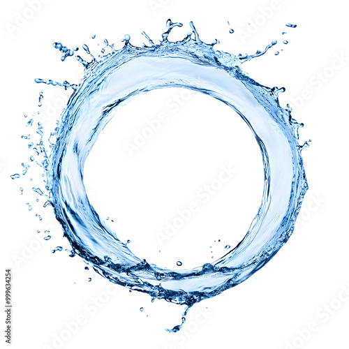 Water circle isolated on transparent background