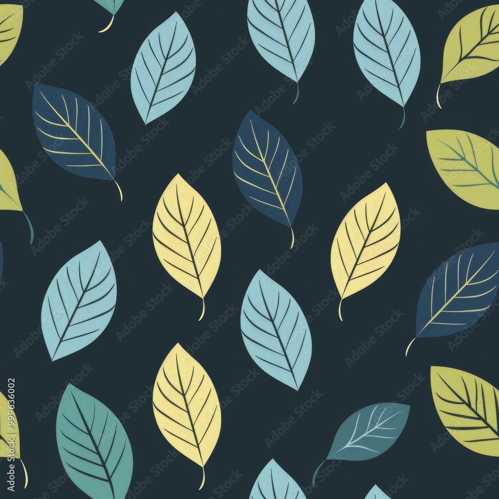 Fototapeta premium leaves pattern pattern, green. ai generated