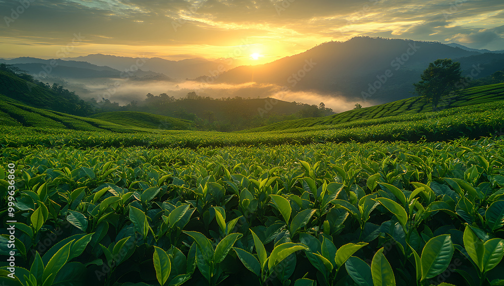 Cinematic Scene of Lush Green Tea Plantations in China
Cinematic Scene of Lush Green Tea Plantations in China