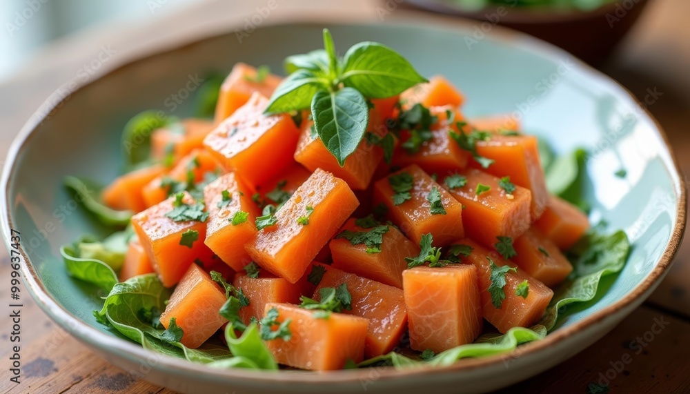 Fresh and vibrant salad ready to be savored Fresh and vibrant salad ready to be savored