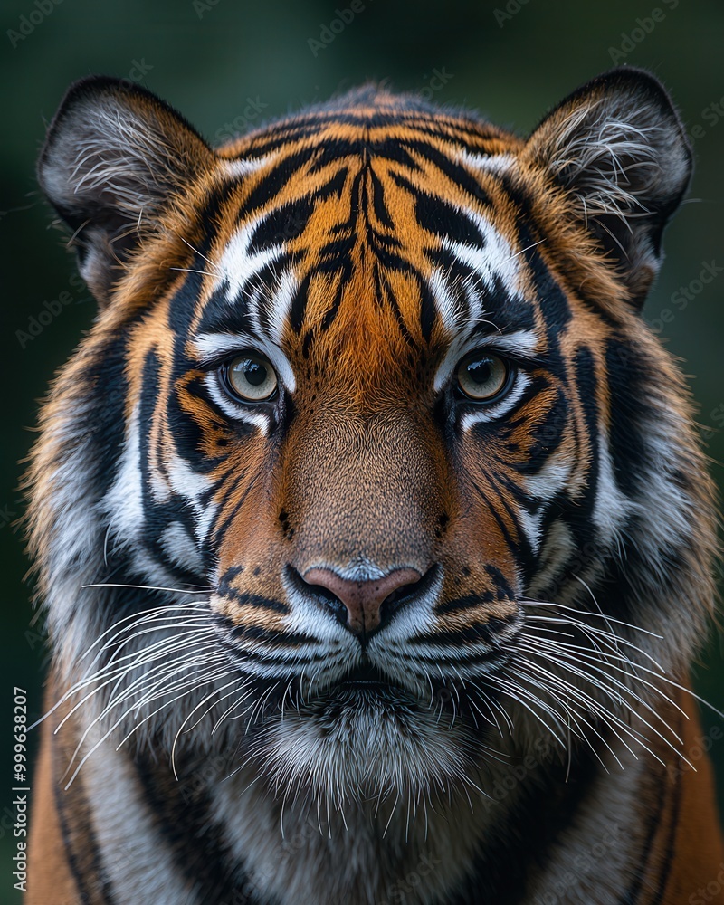 Fototapeta premium Majestic Tiger Portrait in Natural Habitat