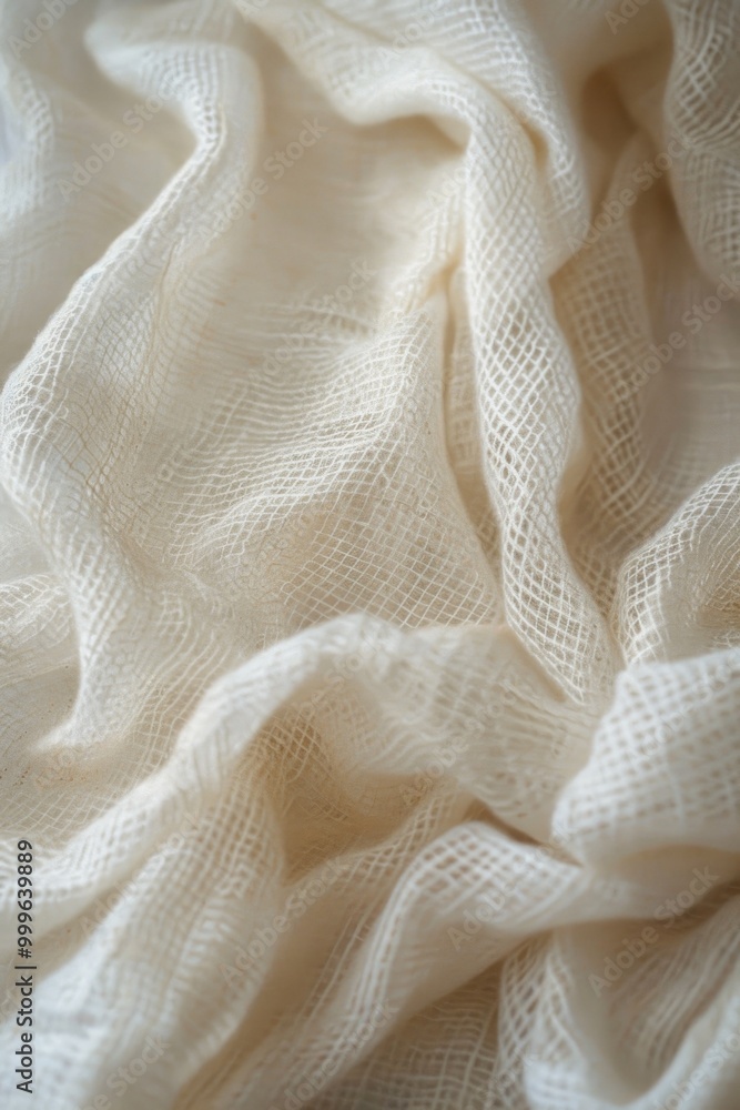A close-up shot of a white cloth on a table, suitable for use in various settings such as photography studios, food presentations, or interior design A close-up shot of a white cloth on a table, suitable for use in various settings such as photography studios, food presentations, or interior design