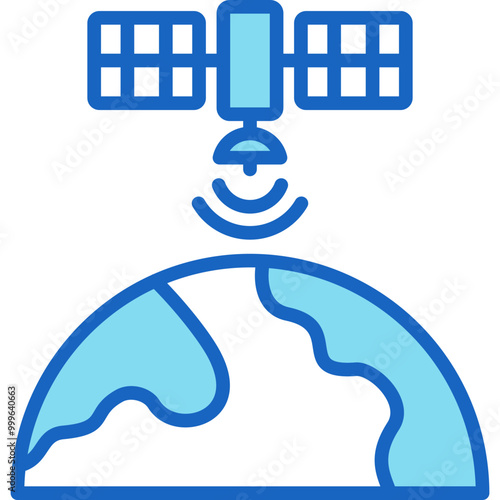 Remote Sensing Satellite Icon