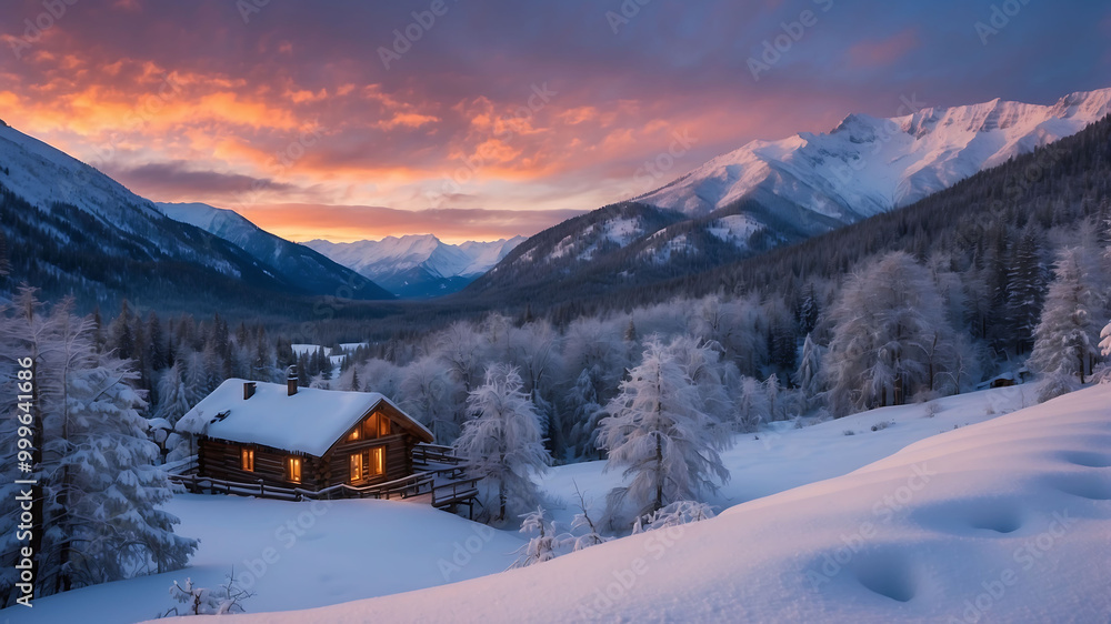 A Beautiful Realistic winter season background A Beautiful Realistic winter season background