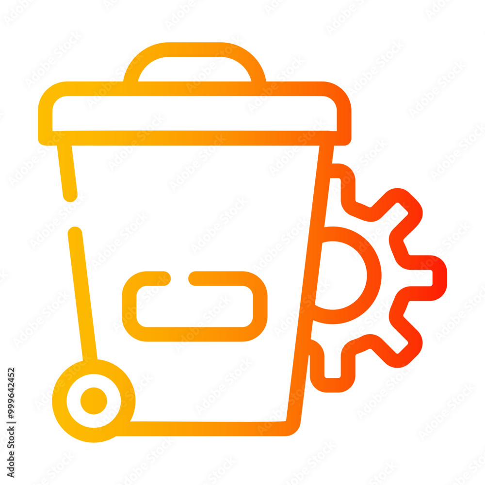 waste Line Gradient Icon waste Line Gradient Icon