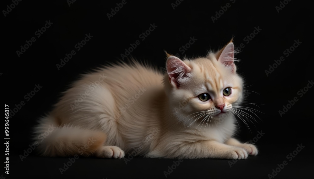 Obraz premium Curious kittens gaze a portrait of innocence