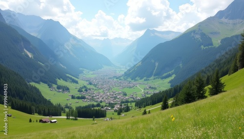  Enchanting valley nestled between majestic mountains