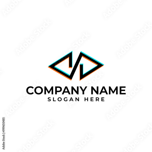 CD lettermark in tiktok logo style in modern and minimalist style