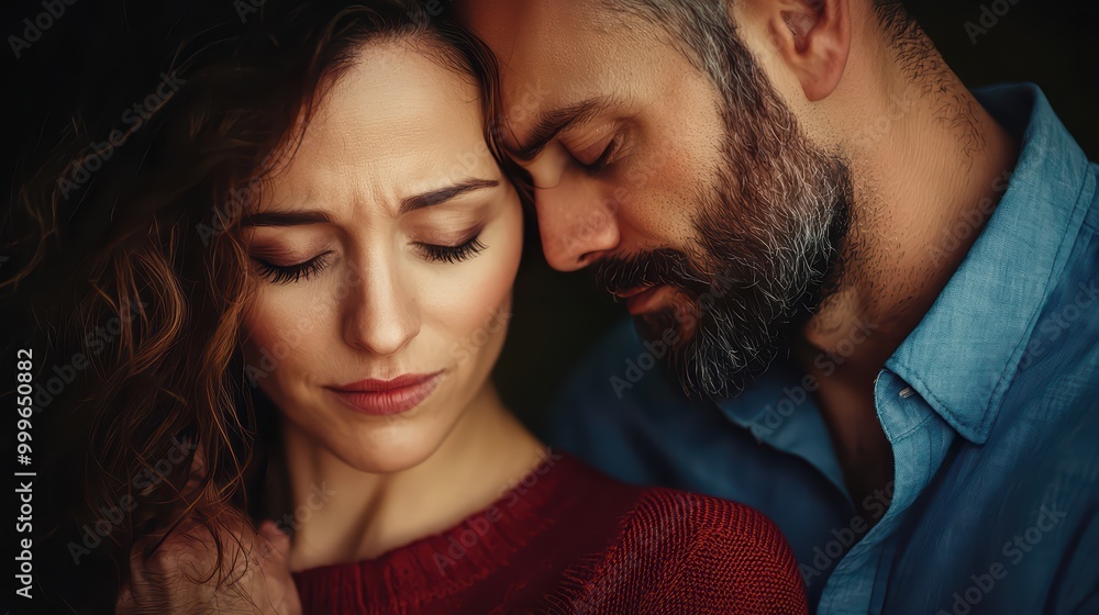 A couple in a tender moment, showcasing love and intimacy in a warm atmosphere. A couple in a tender moment, showcasing love and intimacy in a warm atmosphere.