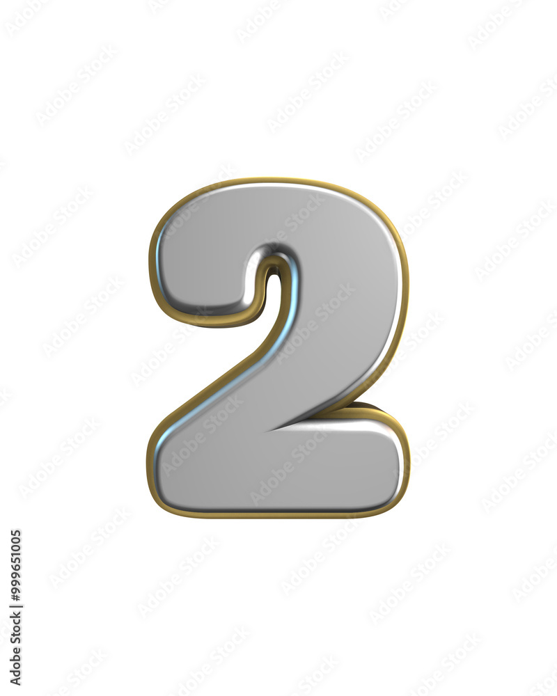 3D Render of number and symbol 3D Render of number and symbol