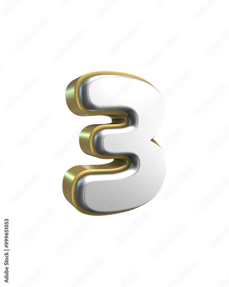 3D Render of number and symbol 3D Render of number and symbol