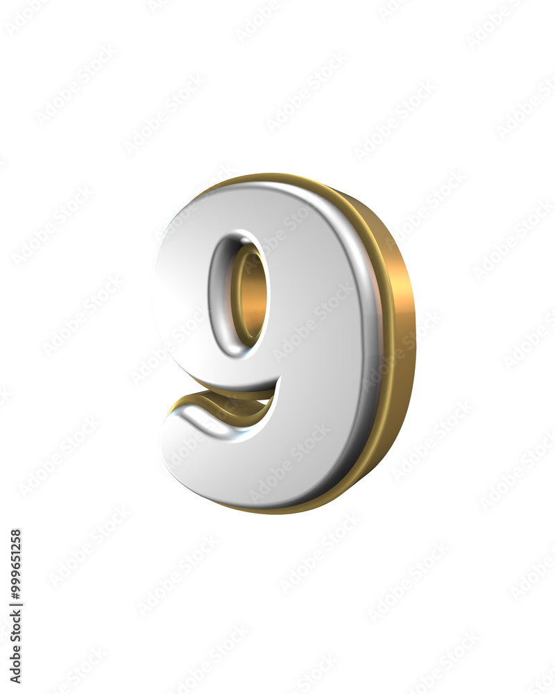 3D Render of number and symbol 3D Render of number and symbol