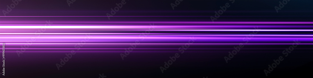Purple light streaks on a black background with glowing horizontal lines in a high speed motion blur effect. Purple light streaks on a black background with glowing horizontal lines in a high speed motion blur effect.