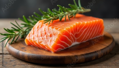  Freshly sliced salmon with a hint of dill