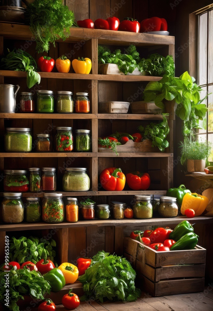 close view fresh ingredients organized storage highlighting vibrant colors natural textures food preparation, freshness, culinary, vegetables, fruits close view fresh ingredients organized storage highlighting vibrant colors natural textures food preparation, freshness, culinary, vegetables, fruits
