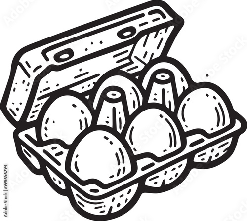 Egg cartoon Hand drawn  doodle line art  icon. Simple cartoon drawing, Silhouette vector art illustration ,vector clip art illustration.