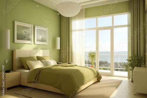 Luxurious Modern Bedroom Design with Panoramic City View