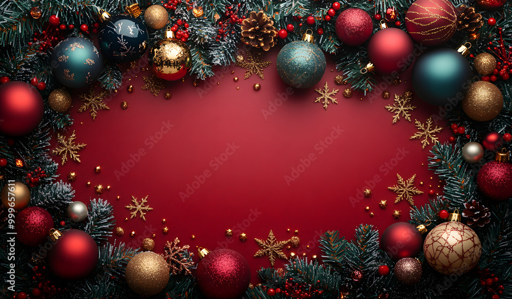 Christmas-Themed Background with Golden and Green Ornaments
Christmas-Themed Background with Golden and Green Ornaments