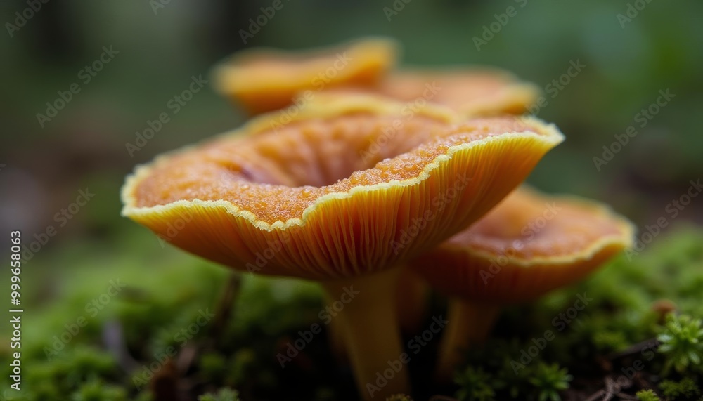 Natures vibrant palette A trio of orange mushrooms Natures vibrant palette A trio of orange mushrooms