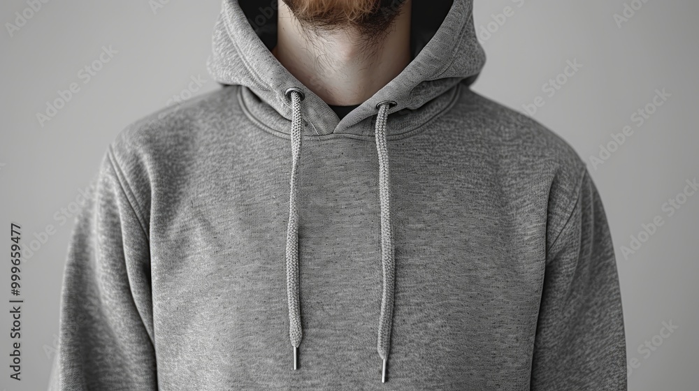 gray hoodie, sweatshirt mockup, on white background. gray hoodie, sweatshirt mockup, on white background.